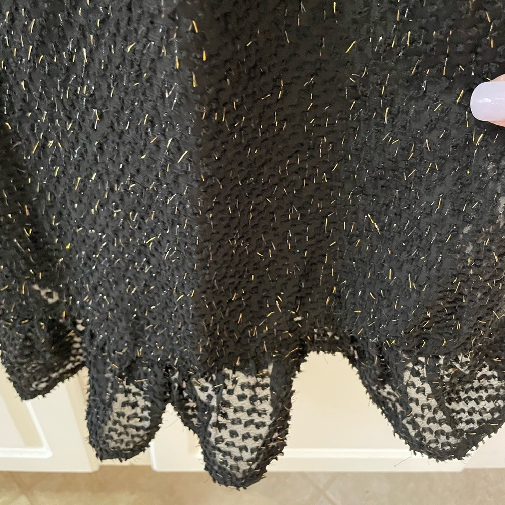 VOY NWT Textured Lurex The Festive Dress Black and Gold Size M - Picture 10 of 13